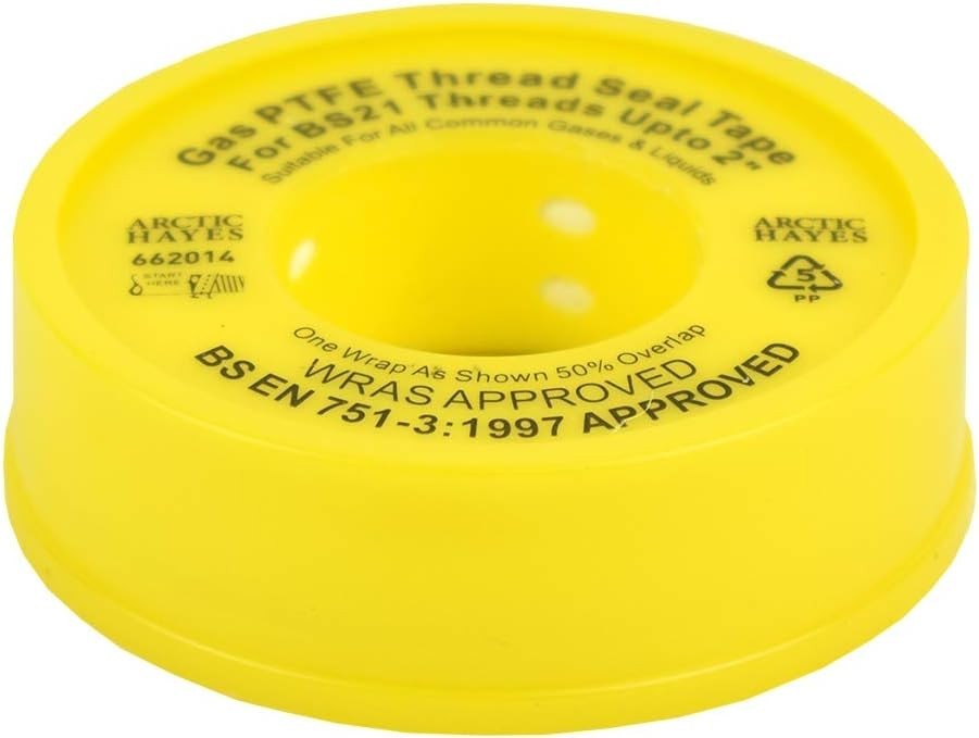 Arctic Hayes Gas PTFE Tape 5 Meter Length High Accuracy Adult Yellow New