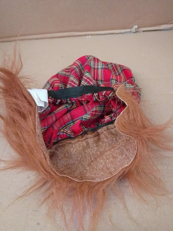 Red Tartan Scots Hat Ginger Hair 1pc Classic Design Parties Halloween New