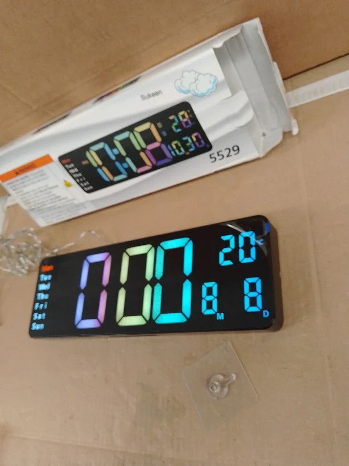 Sukeen Digital Wall Clock 13 Alarm Count Up Down 10Level Dimming New