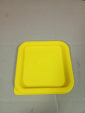 Hygiplas Square Yellow Lid Fit Small 1.5/3.5L Dishwasher Safe Tight Seal