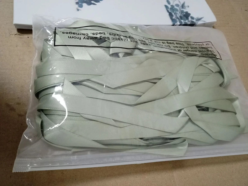 MotiMind 100pc Greenery Eucalyptus Pre Folded Vellum Jackets 5x7 Invitations New