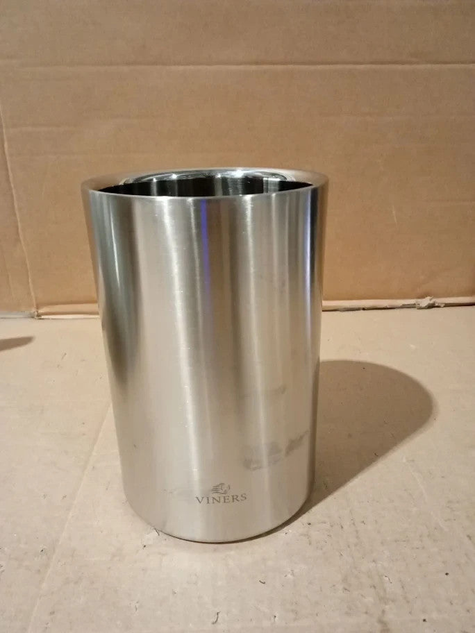 Viners Barware Silver 1.3Litre Capacity Double Wall Wine Cooler Stainless Steel