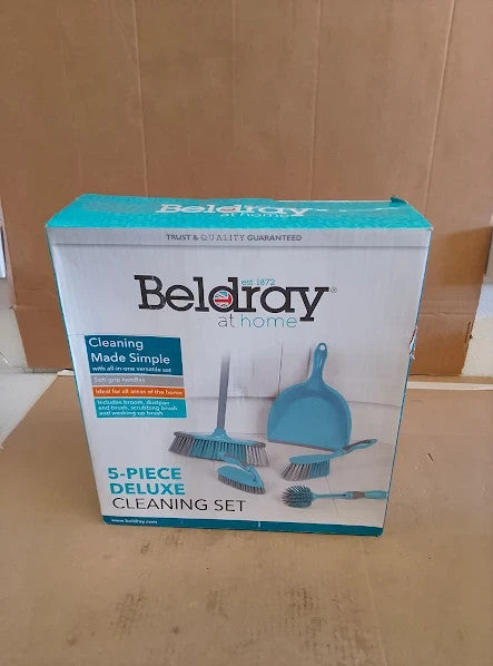 Beldray LA024152TQ Cleaning Bundle Broom Dustpan Brush Set Scrubbing New