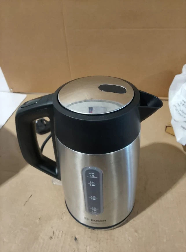 Bosch DesignLine Plus TWK4P440GB Stainless Steel Cordless Kettle 1.7L 3000W