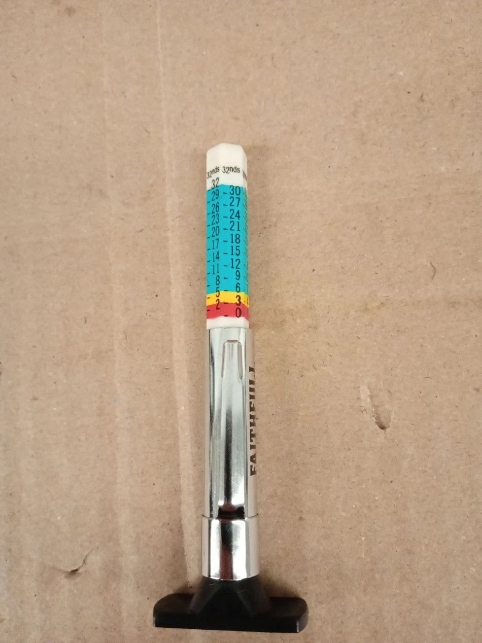 Faithfull FAIAUTGAUGE Manual Tread Depth Gauge Alloy Steel Metal Plastic