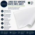 Large Self Adhesive White Vinyl Sheet Decal Sticker Film Paper Backing New