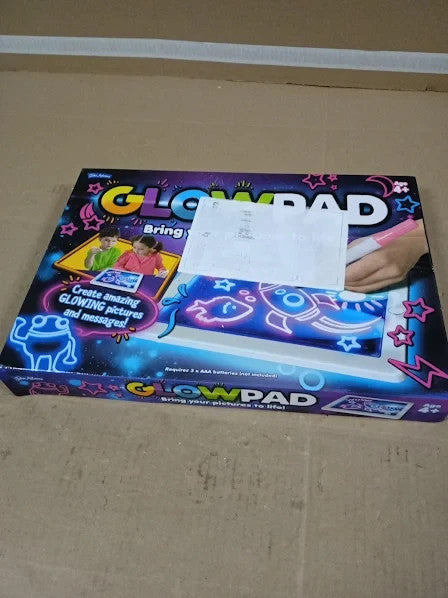 John Adams Glowpad Light Up Drawing Mess Free Arts Crafts Kids 20x24cm Used