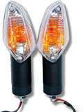 White Lens Motorcycle Turn Signal Light Motorbike Front Rear Indicator New