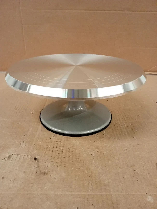 Uten Cake Turntable 12in Aluminium Stand Decorating Display Revolving 31x31x13cm