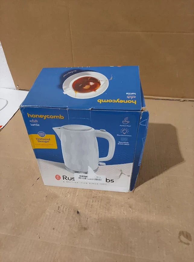 Russell Hobbs Honeycomb Electric 1.7L Cordless Kettle Fast Boil 3000W White