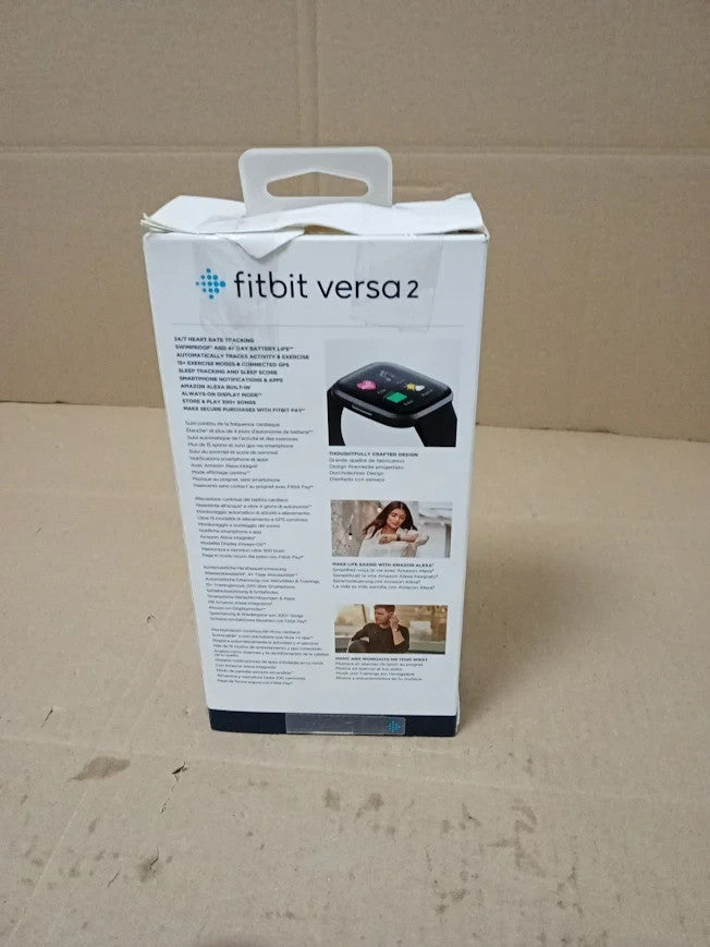 Fitbit Versa 2 Health Fitness Smartwatch Voice Control Sleep Score Music Black