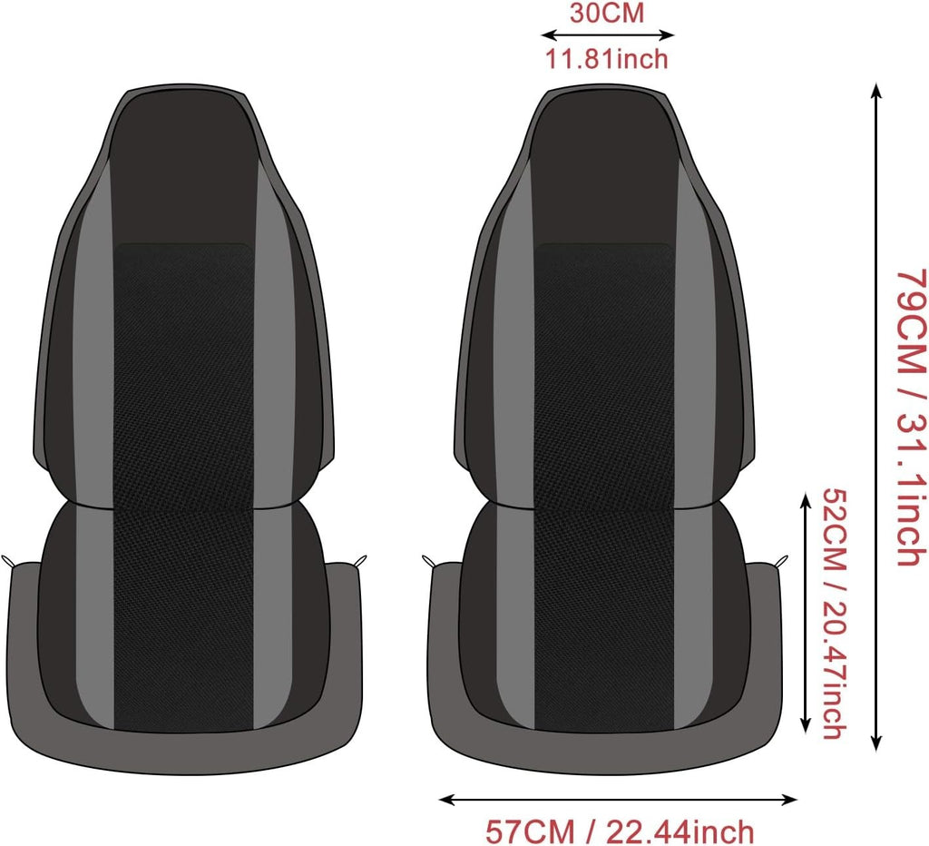 Autoyouth Simple Bucket Style Universal Car Seat Covers Front Beige New