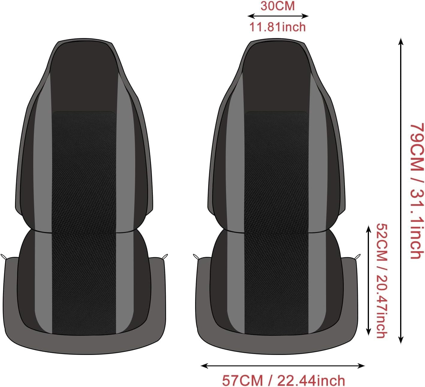 Autoyouth Simple Bucket Style Universal Car Seat Covers Front Beige New