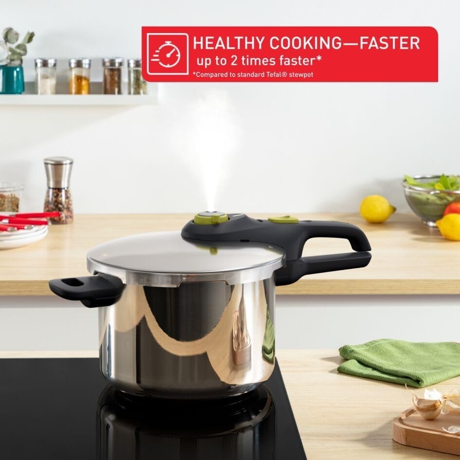Tefal Secure 5 Neo Stainless Steel Pressure Cooker 6L Induction Compatible New