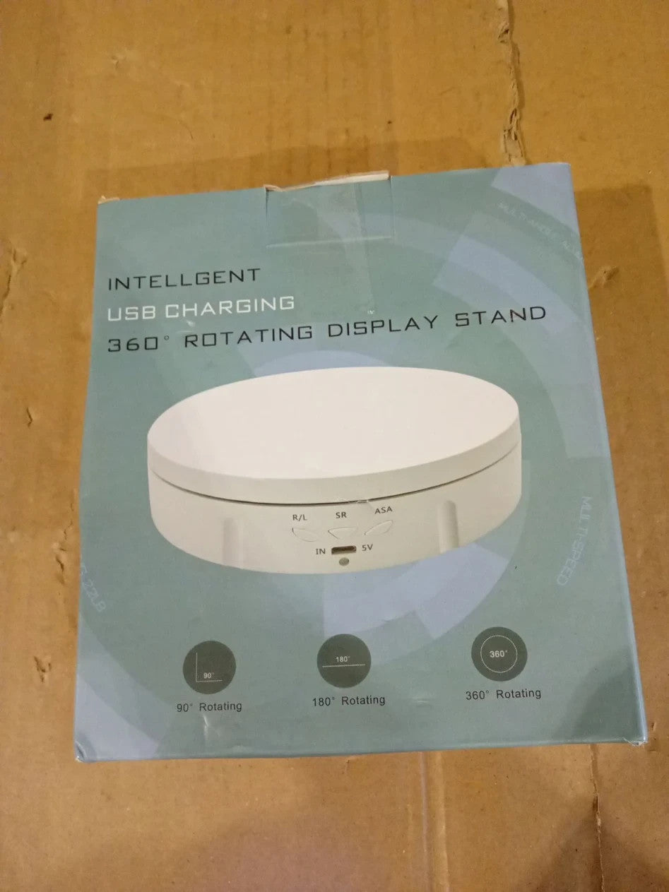 Electric Rotating Display Stand for Photography 360° Rotating 14.6cm Black