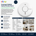 FireAngel FA6620 Optical Smoke Alarm Battery Test Silence Button White Durable