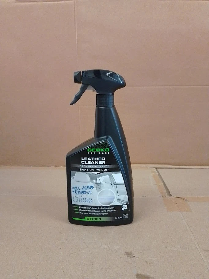 Gecko Leather Cleaner Jeans Transfer Remover Spray On Wipe Off 750ml Black
