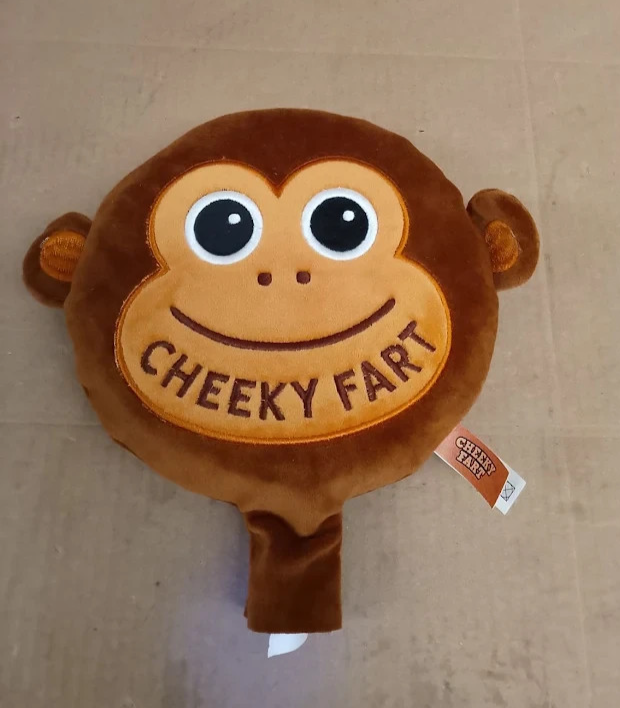 Keycraft Cheeky Monkey Whoopee Cushion Plush Toy Funny Fart Gag Gift Age 3+ New