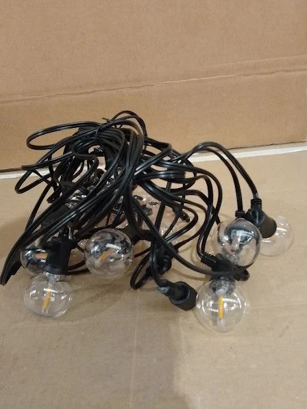 Solar Garden Lights Outdoor 9.5M 31FT Solar Festoon Lights 15+1 G40 Globe New