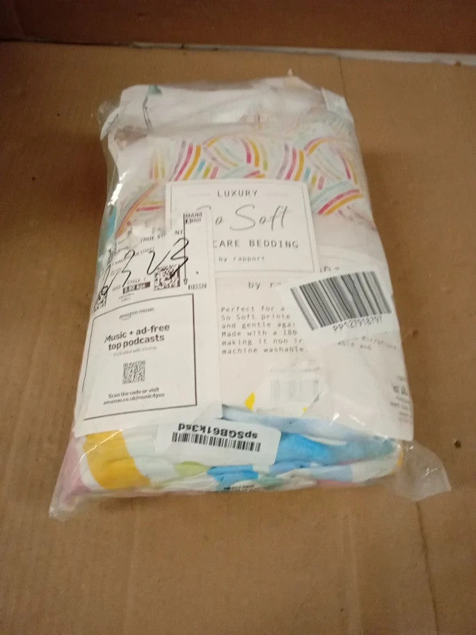 Rapport Home Microfibre Multicoloured Art Duvet Cover Set Double Bedding