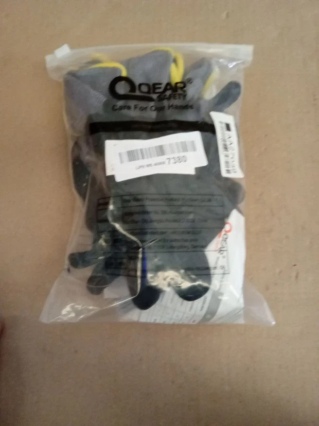 3 Pairs QEARSAFETY Nitrile Palm Coated Microfoam Work Gloves Size 8/M Design