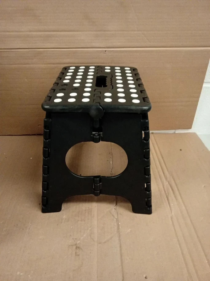 Keplin 11inch Heavy Duty Folding Step Stool Non Slip Foldable Footstool Black