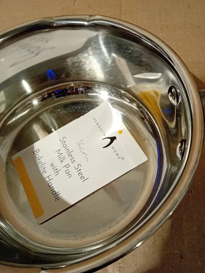 Penguin Home Stainless Steel Milk Pan 14cm Unique Pouring Lips Induction