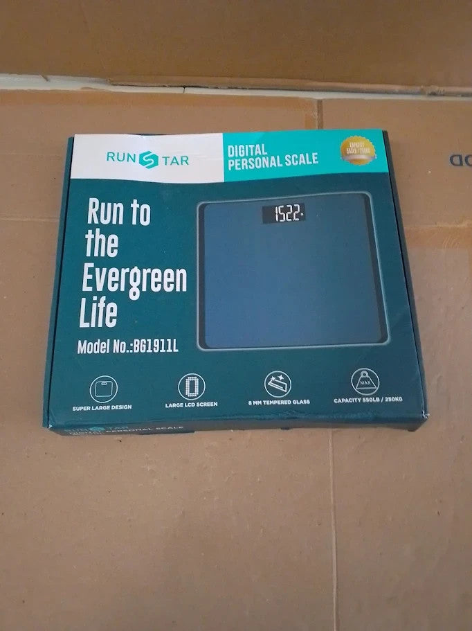 RunSTAR 550lb Bathroom Digital Scale Body Weight Ultra Wide Platform Large