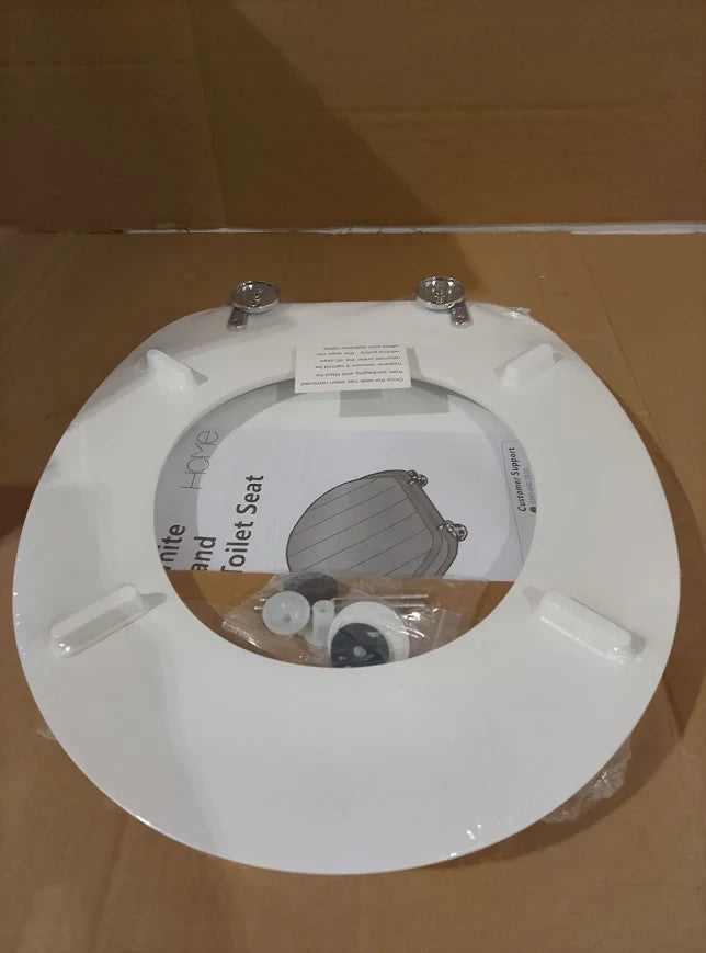 Argos Home Tongue Groove Style Toilet Seat 45x37.3x5.3cm New