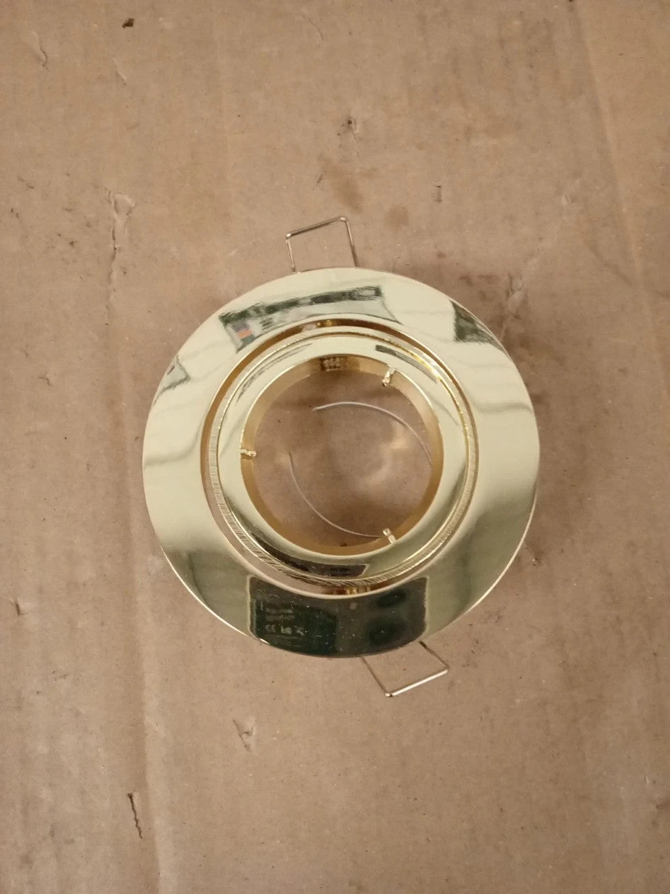Knightsbridge Recessed Spotlight Tilt Twist & Lock Downlight Brass Aluminium