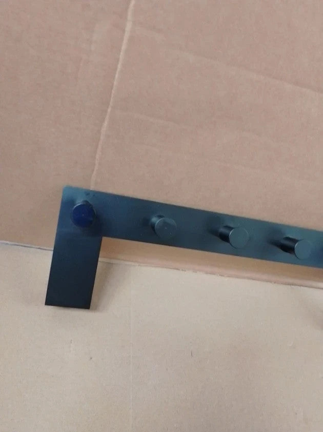Navaris Over The Door Hanger Hooks Coat Rack 6 Knobs Flat Top Up 4cm Thick Black