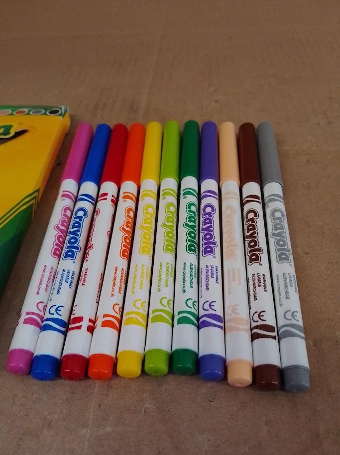 CRAYOLA Super Tips Washable Markers Assorted Colours Premium Felt Tip Pens New