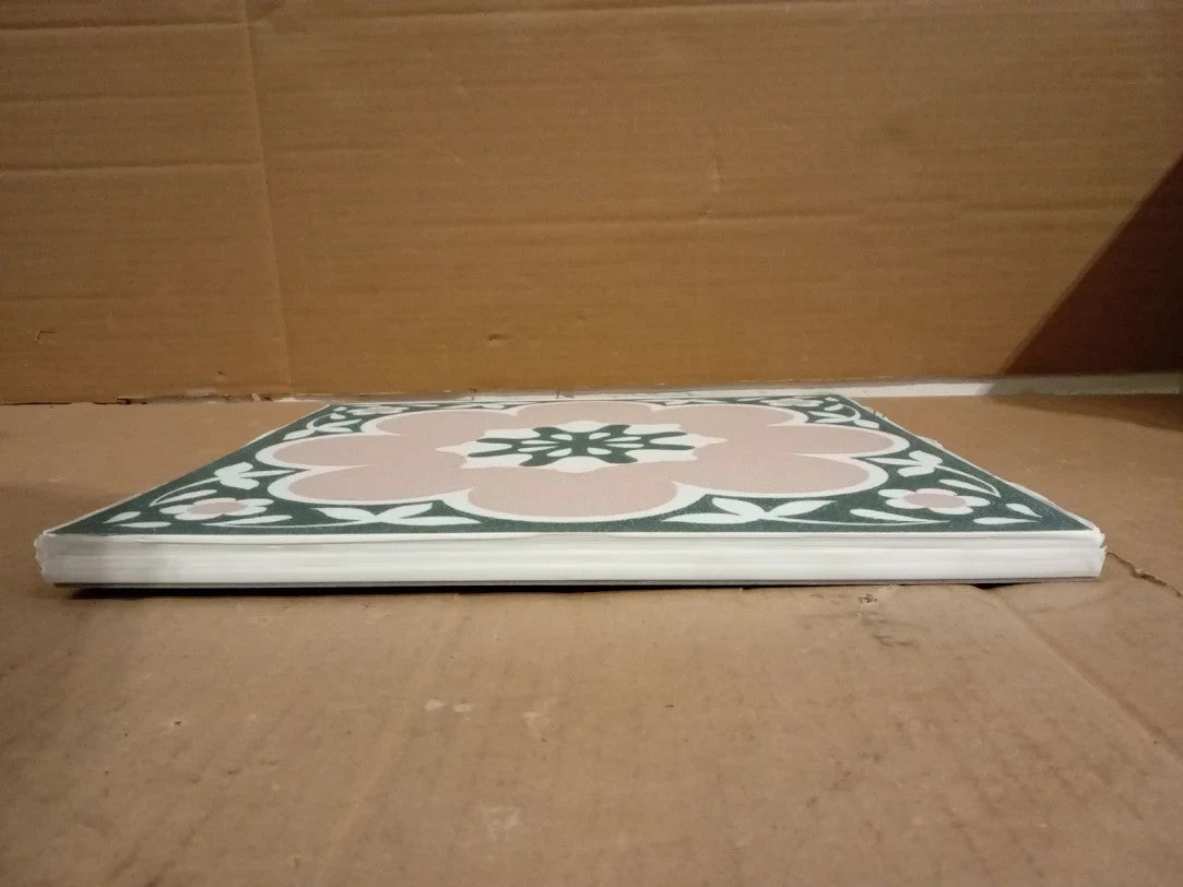 FloorPops 12x12in Pink Daphne Vinyl Peel & Stick Floor Tiles 6 Tiles 10 sq.ft.