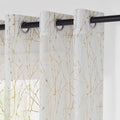PONY DANCE Linen Look Voile Curtains 72 Drop Pair 3D Drip Coating 52x72in New