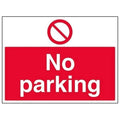 V Safety 52042BFS No Parking Sign Landscape 400x300mm Self Adhesive Vinyl New