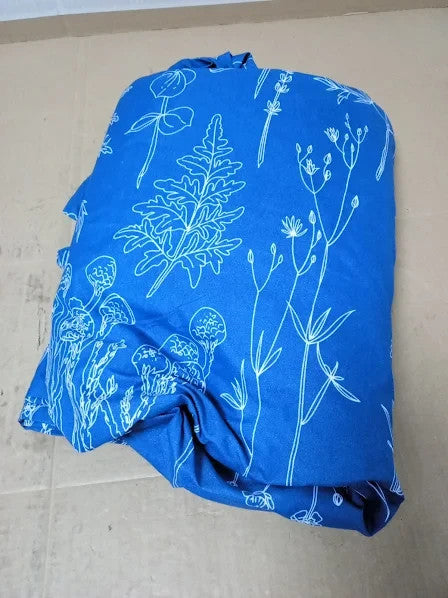 Tokokimo Double 200x200cm Duvet Cover Set Floral Little Flowers Print Blue New