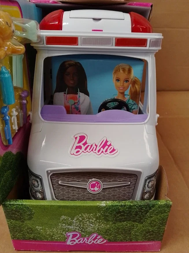 Barbie HKT79 Ambulance Toy Hospital Playset Emergency Vehicle Accessories New