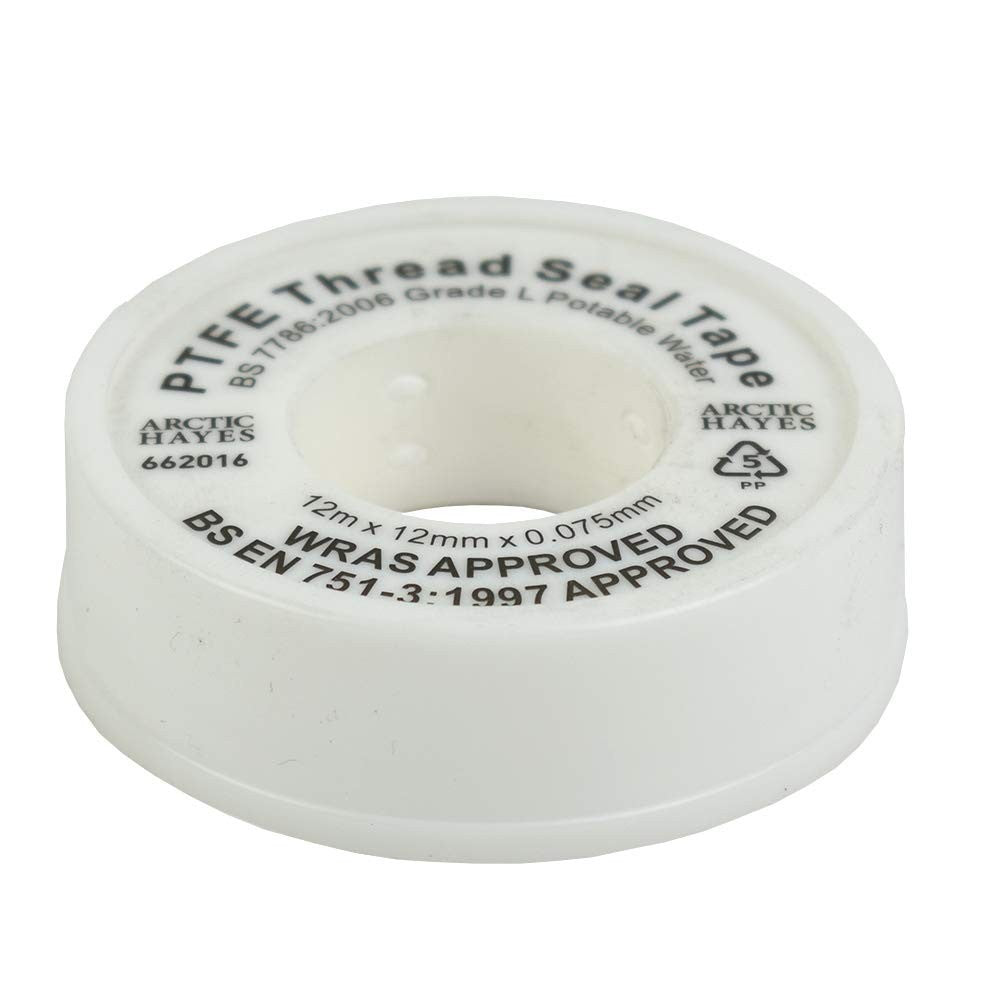 Arctic Hayes 662016 Standard PTFE Tape 12m Length Plumbing White New