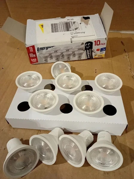 Energizer GU10 LED Bulbs Warm White 3000K Light Bulb Pack 10 50W Halogen New