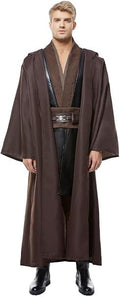 Adult Knight Costume Brown Hooded Cape Anakin Cosplay Halloween Set Medium