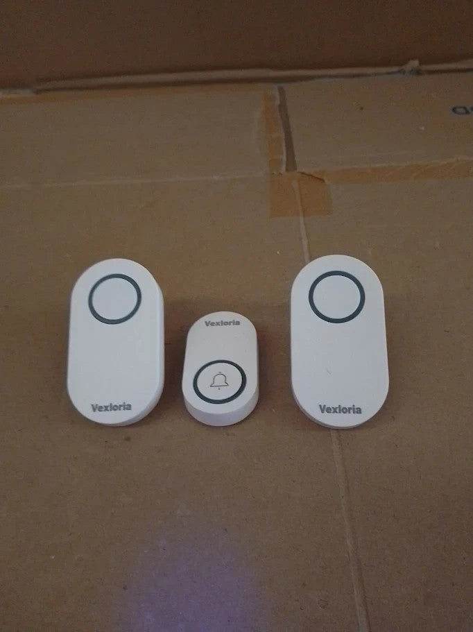 Vexloria Wireless Doorbell Receiver 150m Long Range Chime Kit 60 Melodies White