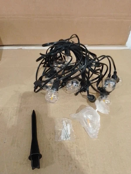Solar Garden Lights Outdoor 9.5M 31FT Solar Festoon Lights 15+1 G40 Globe New