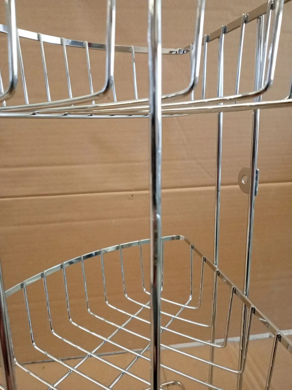 Home 3 Tier Wall Mounted Chrome Shower Caddy 48x32x24cm Caddy Storage