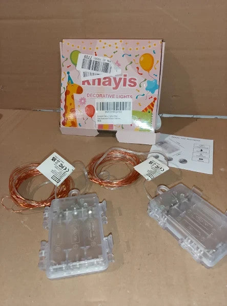 Knayis Fairy Lights Battery Operated 60LED 2 Pack 6M 19FT Fairy Lights New