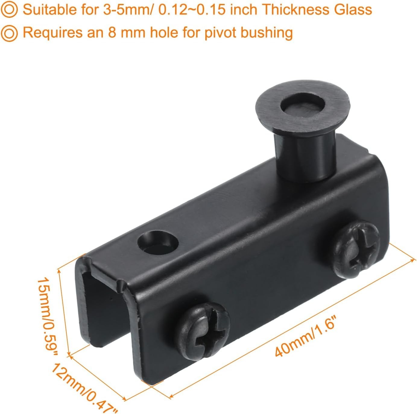 Sourcing Adjustable Hinges Clamp Pair Iron Cabinet Glass Door Black New