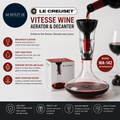 Le Creuset Vitesse Wine Aerator Fountain Decanter Lead free Crystalline New