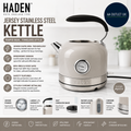 Haden Jersey Stainless Steel Kettle 3000W Rapid Boil Technology Ergonomic