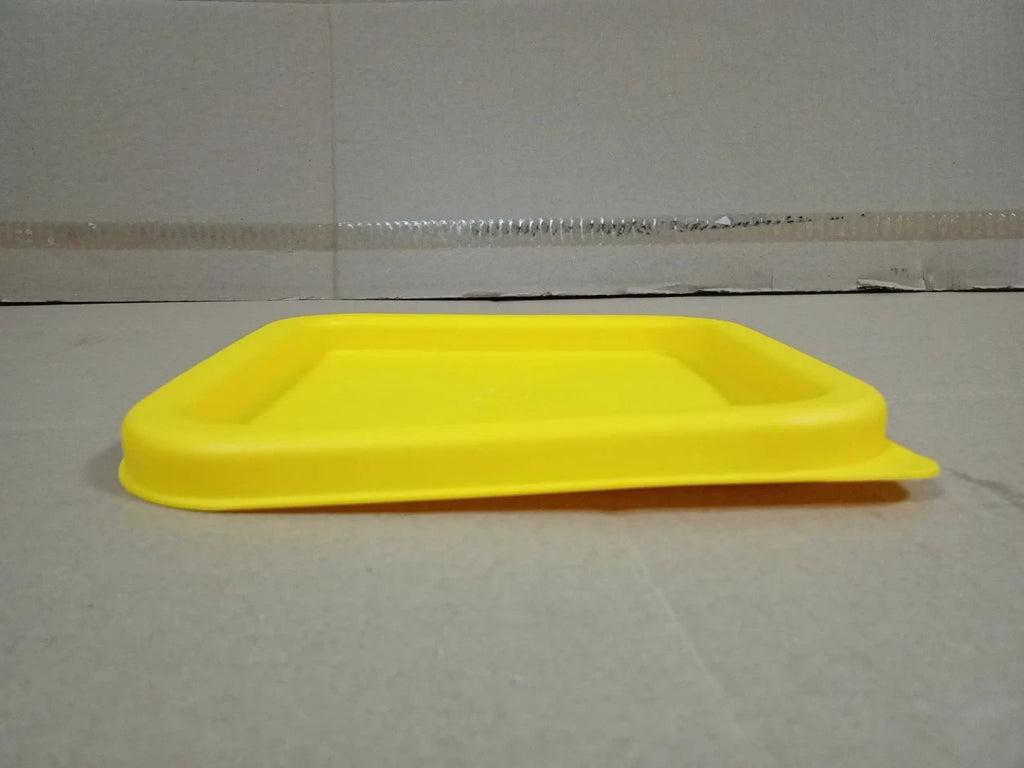 Hygiplas Square Yellow Lid Fit Small 1.5/3.5L Dishwasher Safe Tight Seal New