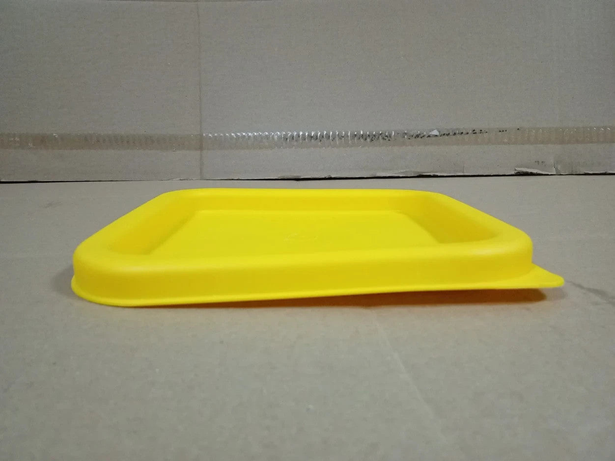 Hygiplas Square Yellow Lid Fit Small 1.5/3.5L Dishwasher Safe Tight Seal New