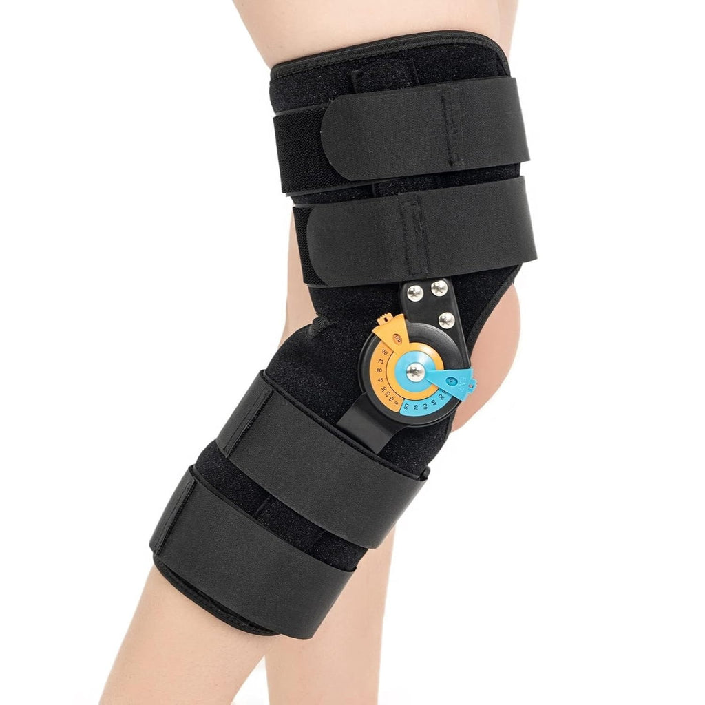 Hinged ROM Knee Braces Knee Immobilizer Support Knee Pain ACL MCL PCL Large New